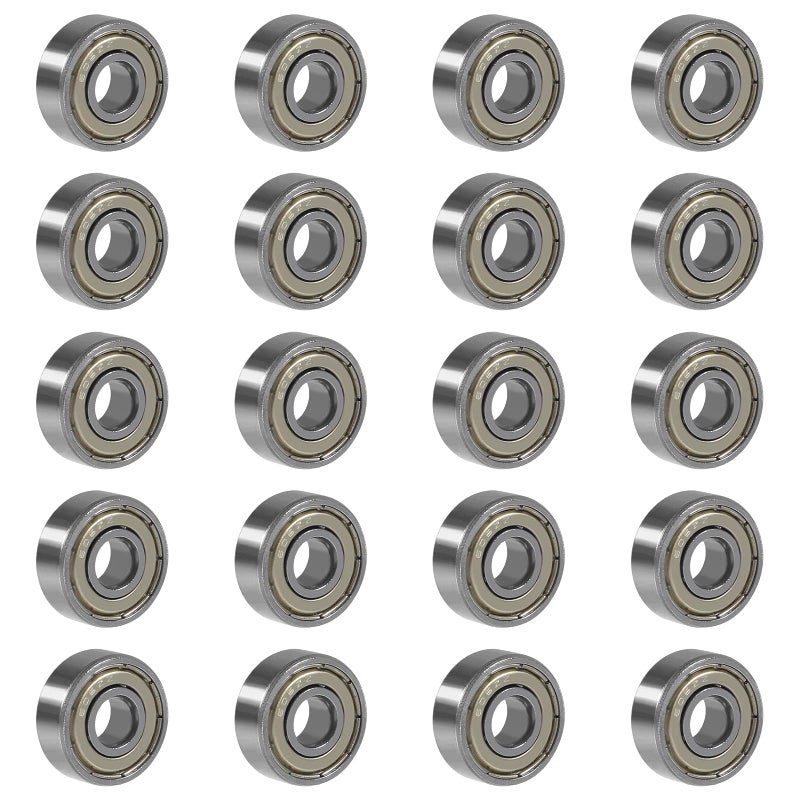 MELIFE 20 Pcs 606ZZ Ball Bearing, MELIFE Double Shielded 606-2Z 80016 6mm x 17mm x 6mm Dual Sided Deep Groove High Carbon Steel Z1 Bearings - Image 3